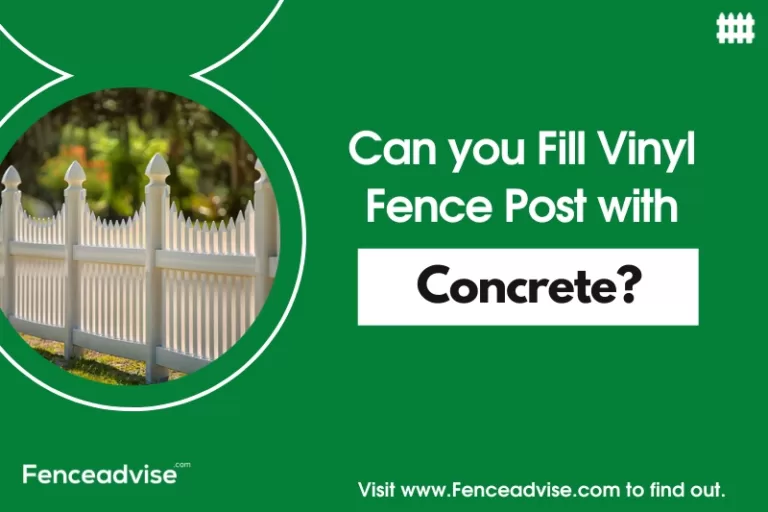 Can you Fill Vinyl Fence Posts with Concrete? (Step by Step)