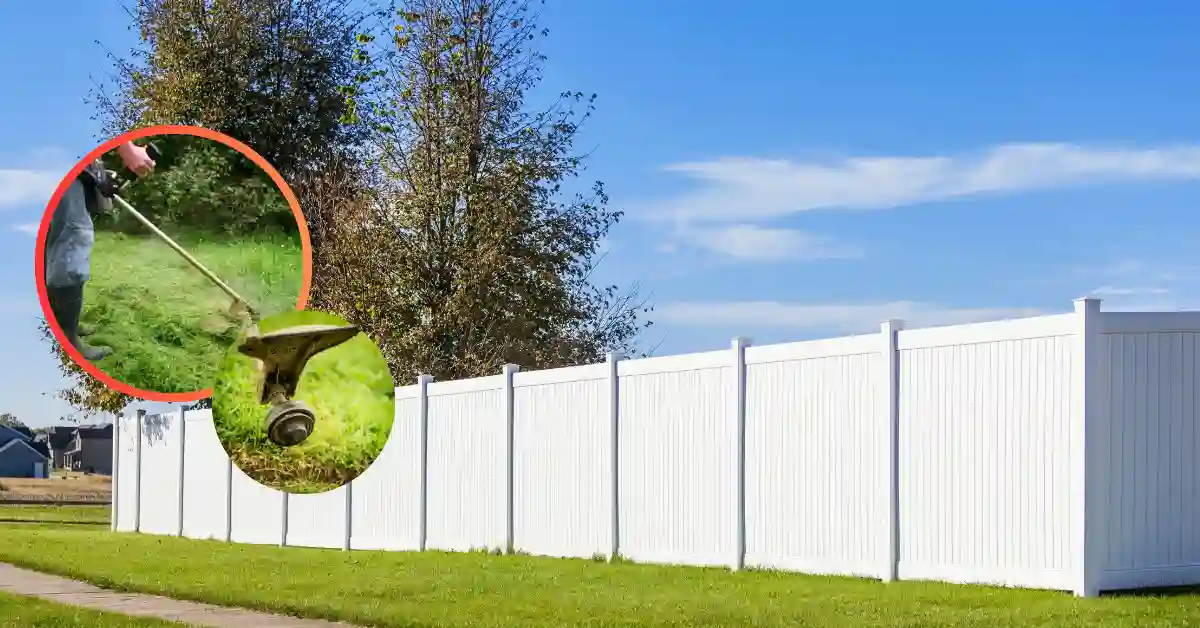weed eater vinyl fence